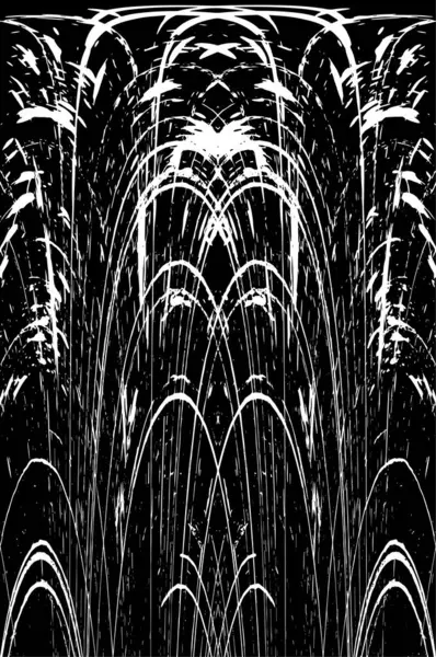 Grunge dikey olarak simetrik siyah beyaz doku. Tek renkli yıpranmış kaplama deseni. 