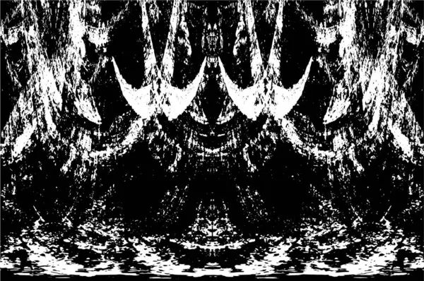 Grunge dikey olarak simetrik siyah beyaz doku. Tek renkli yıpranmış kaplama deseni. 