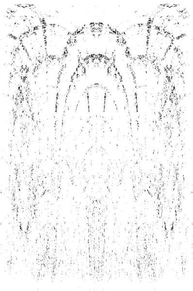 Grunge dikey olarak simetrik siyah beyaz doku. Tek renkli yıpranmış kaplama deseni. 