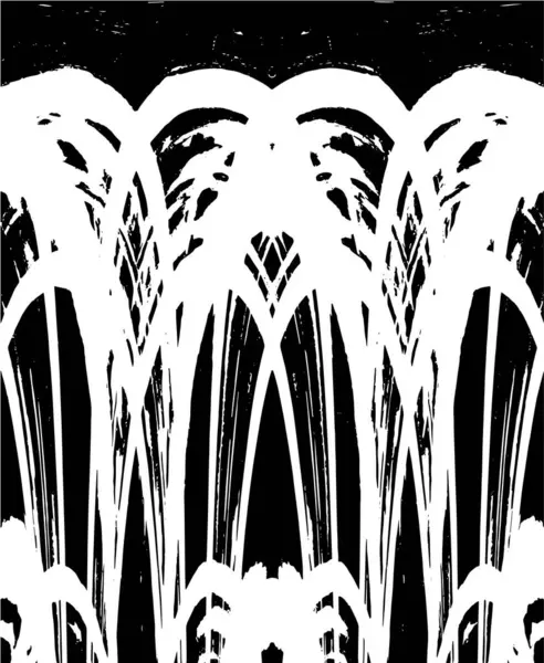 Grunge dikey olarak simetrik siyah beyaz doku. Tek renkli yıpranmış kaplama deseni. 