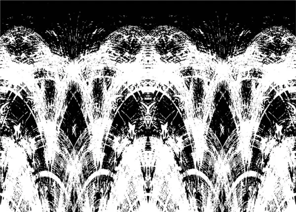 Grunge dikey olarak simetrik siyah beyaz doku. Tek renkli yıpranmış kaplama deseni. 