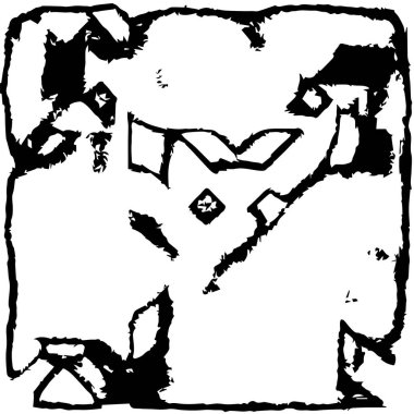 siyah ve beyaz soyut grunge arkaplan monokrom çizimi