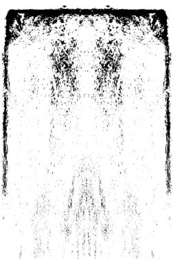 Grunge dikey olarak simetrik siyah beyaz doku. Tek renkli yıpranmış kaplama deseni. 