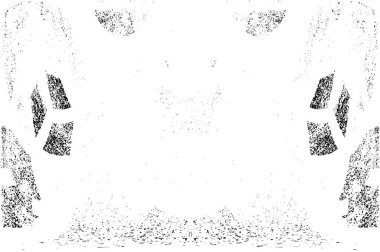 Grunge dikey olarak simetrik siyah beyaz doku. Tek renkli yıpranmış kaplama deseni. 