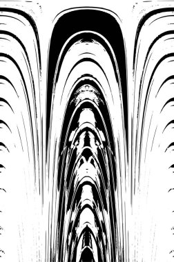 Grunge dikey olarak simetrik siyah beyaz doku. Tek renkli yıpranmış kaplama deseni. 