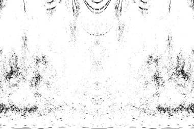 Grunge dikey olarak simetrik siyah beyaz doku. Tek renkli yıpranmış kaplama deseni. 