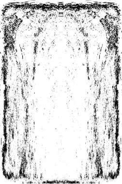 Grunge dikey olarak simetrik siyah beyaz doku. Tek renkli yıpranmış kaplama deseni. 