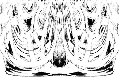 Grunge dikey olarak simetrik siyah beyaz doku. Tek renkli yıpranmış kaplama deseni. 