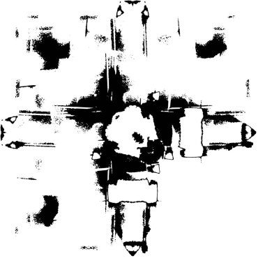 Bir duvarın siyah beyaz grunge dokusu 