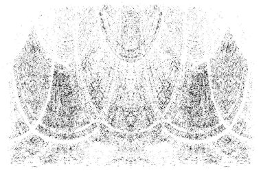 Grunge dikey olarak simetrik siyah beyaz doku. Tek renkli yıpranmış kaplama deseni. 