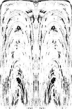 Grunge dikey olarak simetrik siyah beyaz doku. Tek renkli yıpranmış kaplama deseni. 