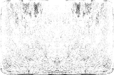 Grunge dikey olarak simetrik siyah beyaz doku. Tek renkli yıpranmış kaplama deseni. 