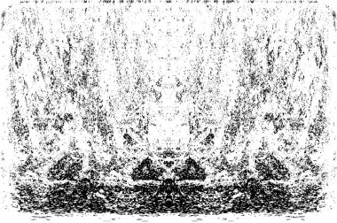 Grunge dikey olarak simetrik siyah beyaz doku. Tek renkli yıpranmış kaplama deseni. 