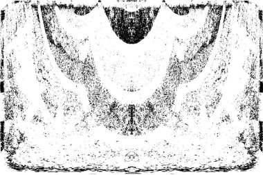 Grunge dikey olarak simetrik siyah beyaz doku. Tek renkli yıpranmış kaplama deseni. 