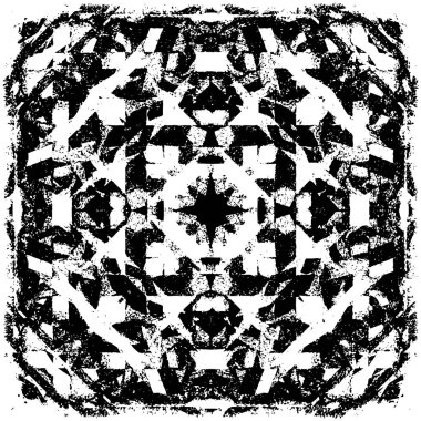 Soyut siyah-beyaz vektör arkaplanı. Tek renkli vintage yüzey           