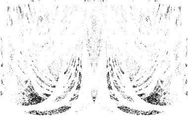 Grunge dikey olarak simetrik siyah beyaz doku. Tek renkli yıpranmış kaplama deseni. 