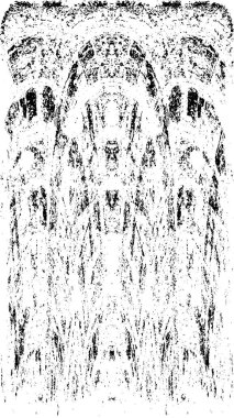 Grunge dikey olarak simetrik siyah beyaz doku. Tek renkli yıpranmış kaplama deseni. 