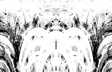 Soyut siyah-beyaz vektör arkaplanı. Tek renkli vintage yüzey           