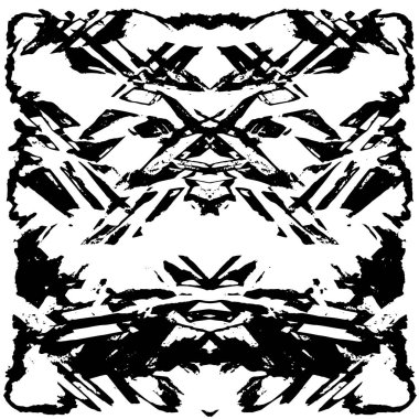 Soyut siyah-beyaz vektör arkaplanı. Tek renkli vintage yüzey           