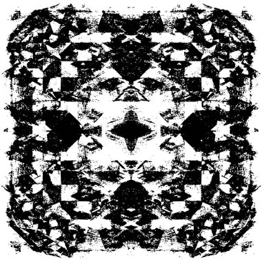 Soyut siyah-beyaz vektör arkaplanı. Tek renkli vintage yüzey           