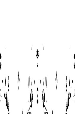 Grunge dikey olarak simetrik siyah beyaz doku. Tek renkli yıpranmış kaplama deseni. 