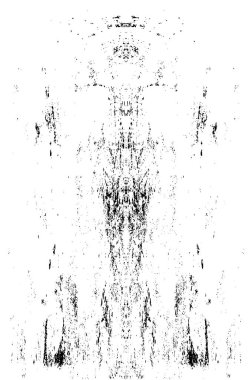 Grunge dikey olarak simetrik siyah beyaz doku. Tek renkli yıpranmış kaplama deseni. 