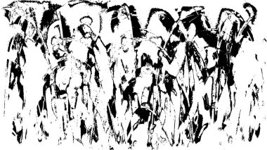 soyut siyah ve beyaz grunge geometrik modern desen