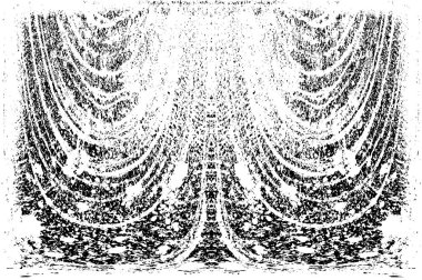 Grunge dikey olarak simetrik siyah beyaz doku. Tek renkli yıpranmış kaplama deseni. 