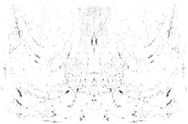 Grunge dikey olarak simetrik siyah beyaz doku. Tek renkli yıpranmış kaplama deseni. 