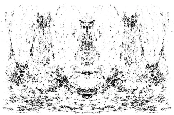 Grunge dikey olarak simetrik siyah beyaz doku. Tek renkli yıpranmış kaplama deseni. 