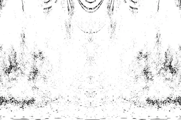 Grunge dikey olarak simetrik siyah beyaz doku. Tek renkli yıpranmış kaplama deseni. 