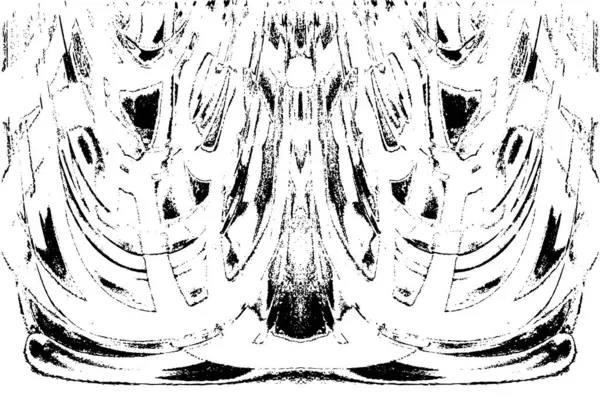 Grunge dikey olarak simetrik siyah beyaz doku. Tek renkli yıpranmış kaplama deseni. 