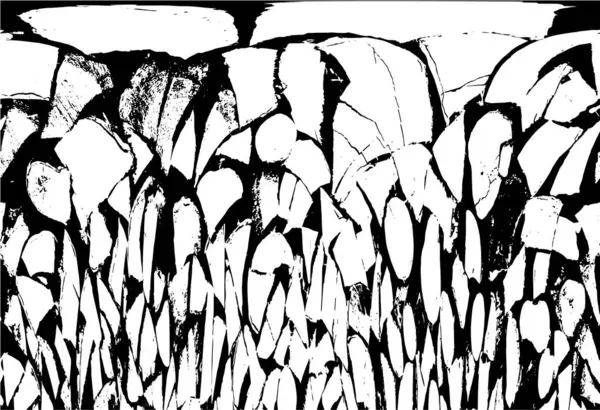 Soyut siyah-beyaz vektör arkaplanı. Tek renkli vintage yüzey           