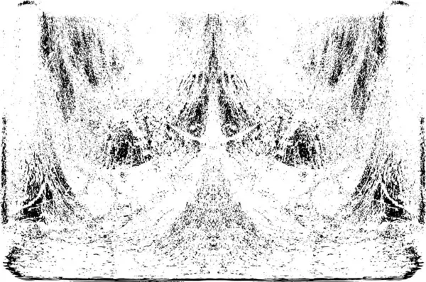 Grunge dikey olarak simetrik siyah beyaz doku. Tek renkli yıpranmış kaplama deseni. 