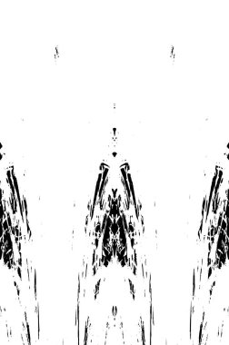 Grunge dikey olarak simetrik siyah beyaz doku. Tek renkli yıpranmış kaplama deseni. 