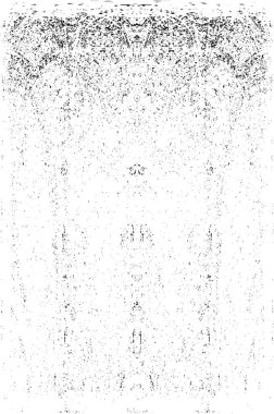 Grunge dikey olarak simetrik siyah beyaz doku. Tek renkli yıpranmış kaplama deseni. 