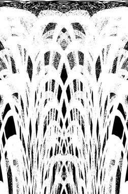 Grunge dikey olarak simetrik siyah beyaz doku. Tek renkli yıpranmış kaplama deseni. 