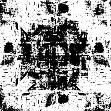 siyah ve beyaz soyut grunge arkaplan monokrom çizimi