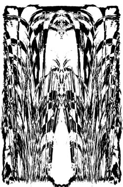 siyah ve beyaz soyut grunge arkaplan monokrom çizimi