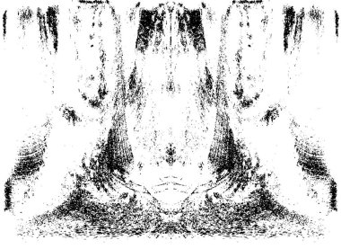 Grunge dikey olarak simetrik siyah beyaz doku. Tek renkli yıpranmış kaplama deseni. 