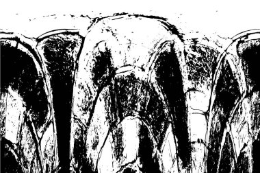 siyah ve beyaz soyut grunge arkaplan monokrom çizimi