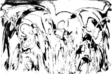 siyah ve beyaz soyut grunge arkaplan monokrom çizimi