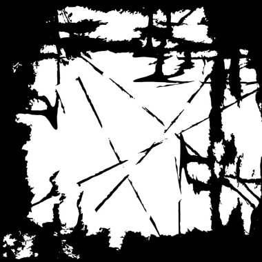 siyah ve beyaz soyut grunge arkaplan monokrom çizimi