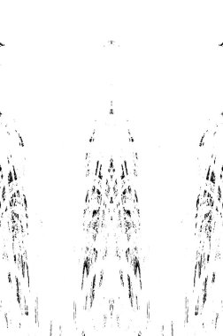 Grunge dikey olarak simetrik siyah beyaz doku. Tek renkli yıpranmış kaplama deseni. 