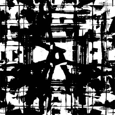 siyah ve beyaz soyut grunge arkaplan monokrom çizimi