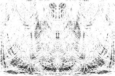 Grunge dikey olarak simetrik siyah beyaz doku. Tek renkli yıpranmış kaplama deseni. 