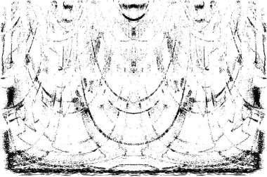 Grunge dikey olarak simetrik siyah beyaz doku. Tek renkli yıpranmış kaplama deseni. 