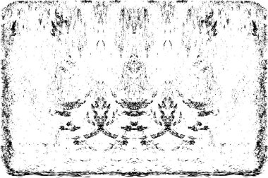 Grunge dikey olarak simetrik siyah beyaz doku. Tek renkli yıpranmış kaplama deseni. 