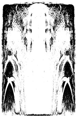 Grunge dikey olarak simetrik siyah beyaz doku. Tek renkli yıpranmış kaplama deseni. 