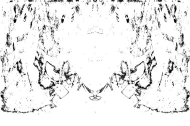 Grunge dikey olarak simetrik siyah beyaz doku. Tek renkli yıpranmış kaplama deseni. 